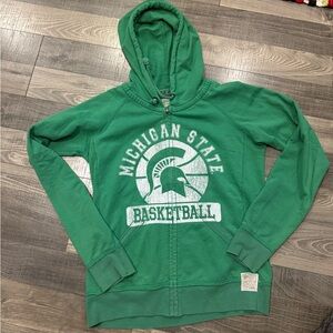 Green Michigan State Basketball Hoodie